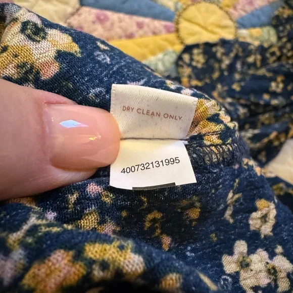 Lauren Conrad Blouse Teal & Yellow Gold Floral, Ruffles, 3/4 Sleeve, Feminine XL - Picture 13 of 16